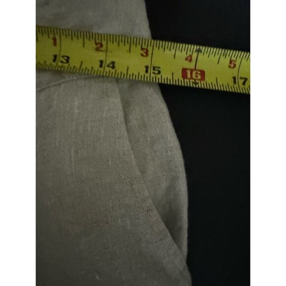 Reformation Neutral Asher Trousers Linen Wide Leg Relaxed Fit Beige Size 2 - Picture 9 of 10